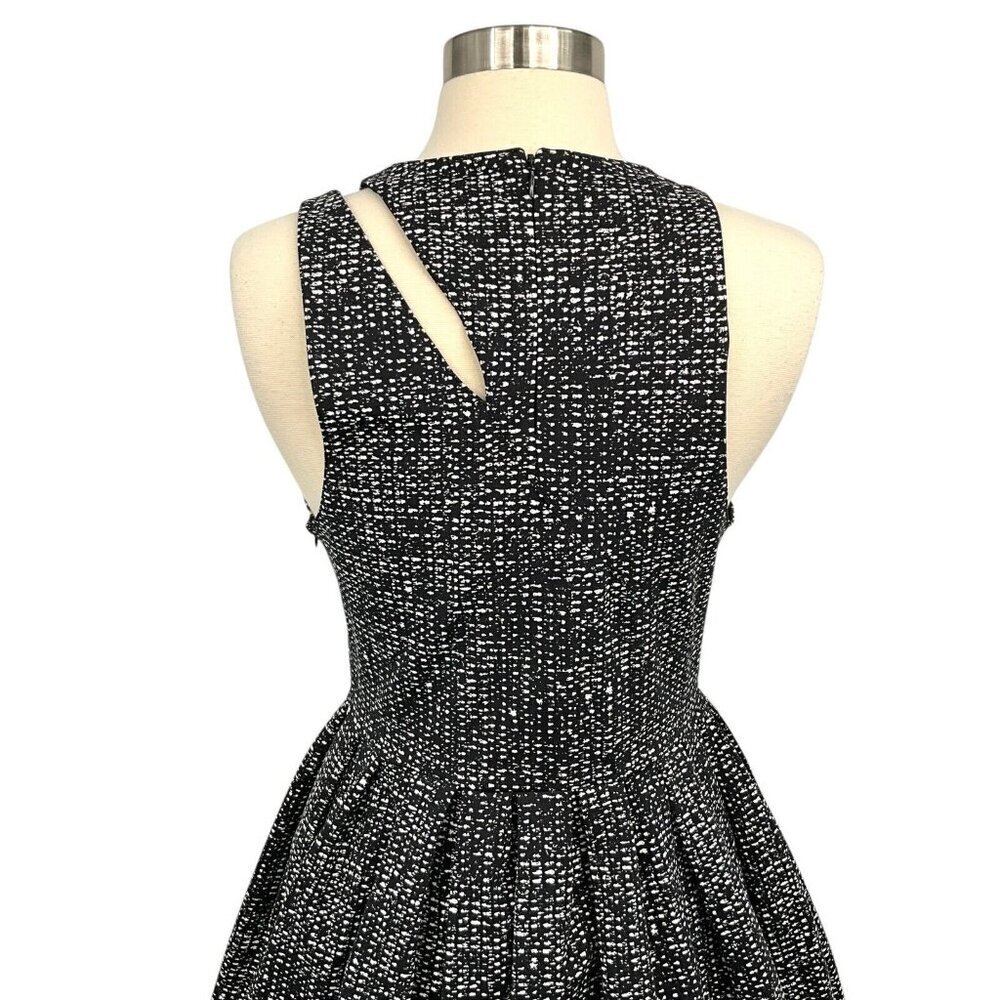 Cinq a Sept Pandora Cocktail Dress Size 6 Sleeveless Black Cutouts Pockets - Picture 10 of 15